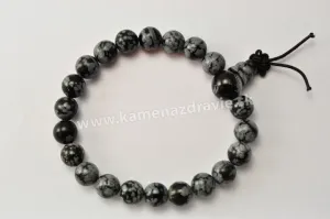 Energetický náramok - Obsidián vločkový