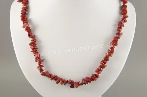 Jaspis červený - sekaný náhrdelník