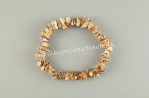 Jaspis obrázkový - sekaný náramok gumičkový - balenie 5ks