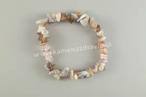 Achát Botswana - sekaný náramok gumičkový - balenie 5ks
