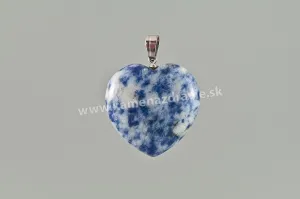 Prívesok srdce 25mm - sodalit