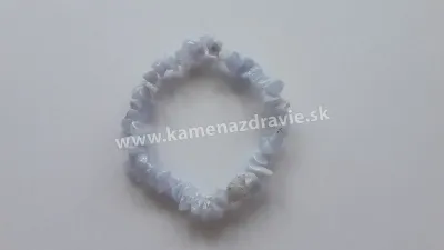 Chalcedón - sekaný náramok gumičkový