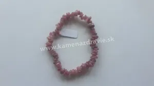 Turmalín rubelit - sekaný náramok gumičkový